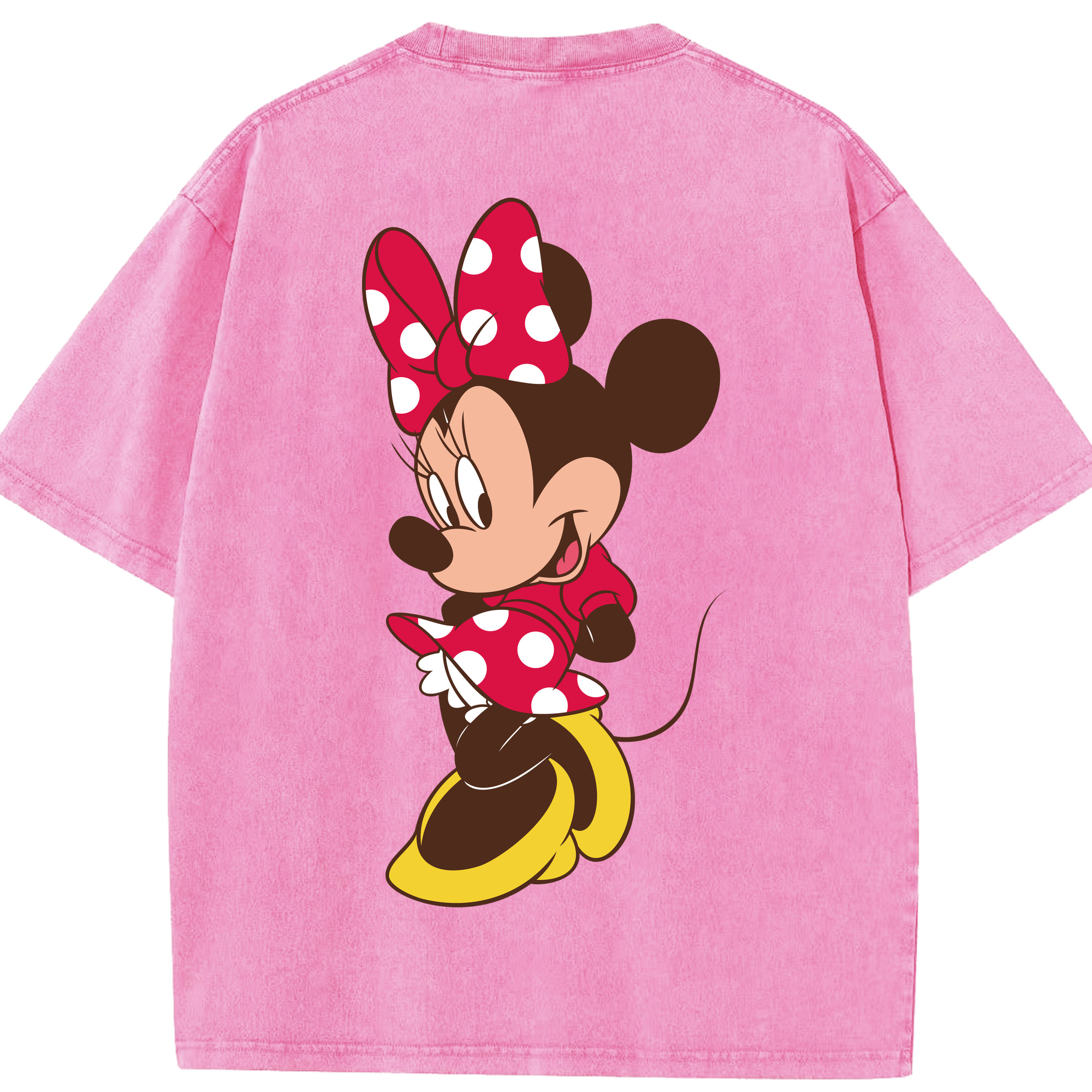 （画像用） ミッキーマウス Mickey Mouse 綿100% ヴィンテージ風 半袖Tシャツ（背面プリント）